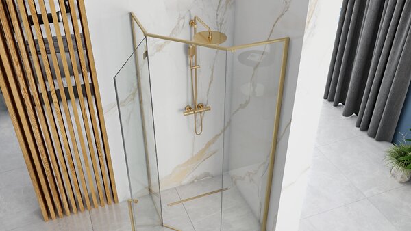 Shower enclosure DIAMOND 90x90 BRUSH GOLD