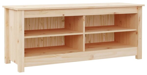 Shoe Bench 110x38x45.5 cm Solid Wood Pine