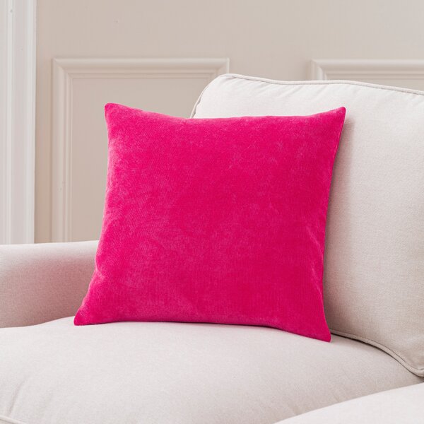 Velour Cushion Magenta