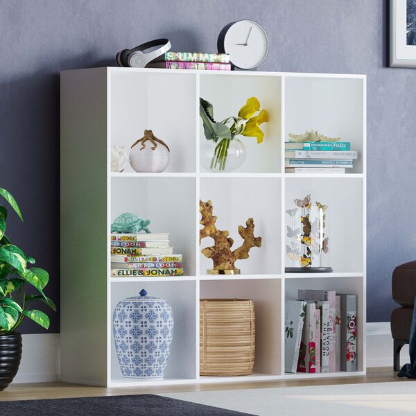 Vida Designs Durham 3x3 Cube Storage Unit White