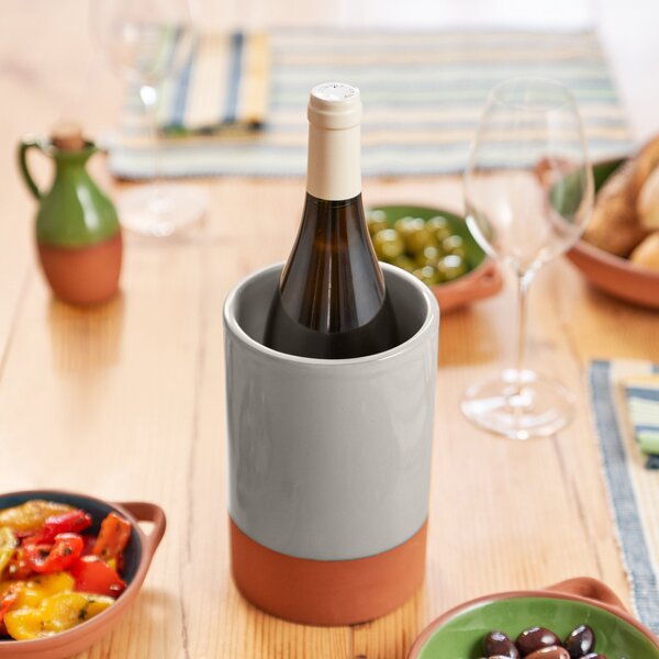 Dexam Sintra Glazed Terracotta Wine Cooler Stone