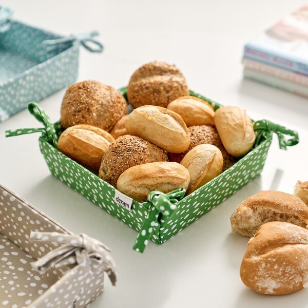 Dexam Sintra Set Of 2 Recycled Cotton Bread Baskets Green