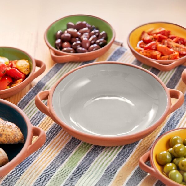 Dexam Sintra Large Glazed Terracotta Tapas Dish Stone