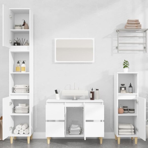 Arvada Wooden 2 Piece Bathroom Furniture Set In White