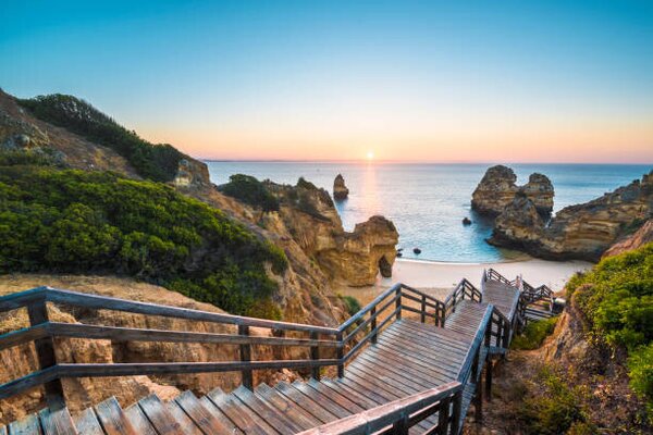 Photography Walkway to idyllic beach, Algarve, Portugal, Marco Bottigelli