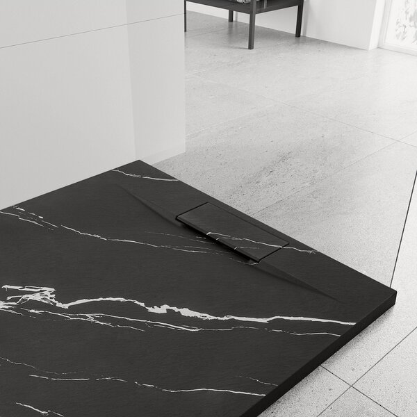 Shower tray Bazalt CARRARA BLACK 90x90