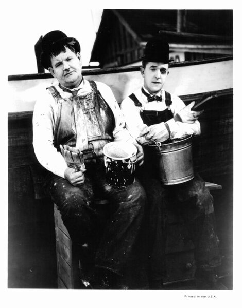 Photography Oliver Hardy And Stan Laurel In 'Towed In A Hole', Archive Photos