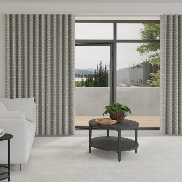 Orla Kiely Linear Stem Made To Measure Curtains - Wave Silver