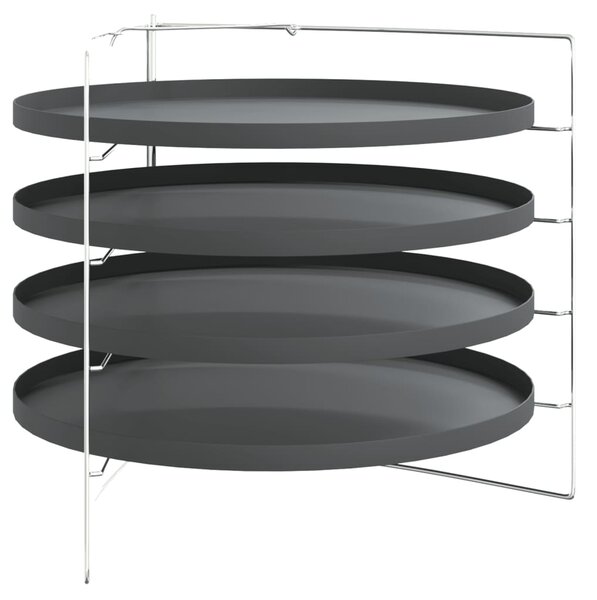 Pizza Pans 4 pcs with Rack Ø 28 cm Steel