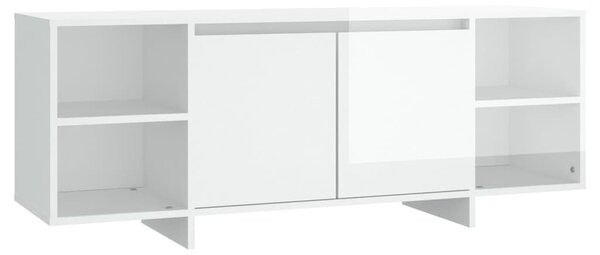 TV Cabinet High Gloss White 130x35x50 cm Engineered Wood