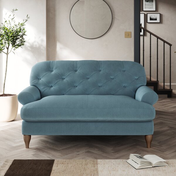 Canterbury Snuggle Chair Cosy Velvet Pacific