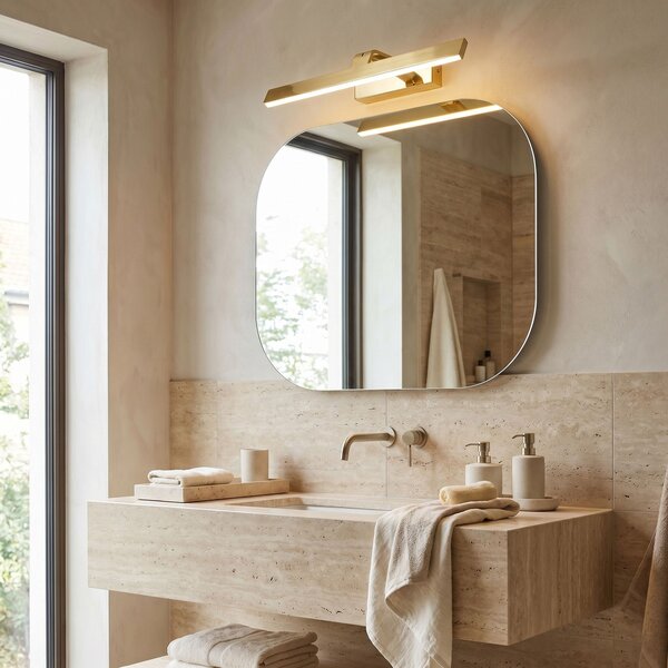 Bathroom LED wall sconce SWE004-1W 43cm GOLD