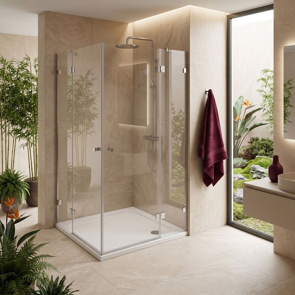 Shower tray Rea Belmond White 80x80 Chrome