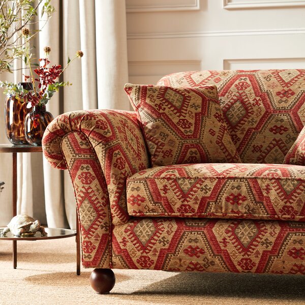 Angus Kashmar Chenille Snuggle Chair Red