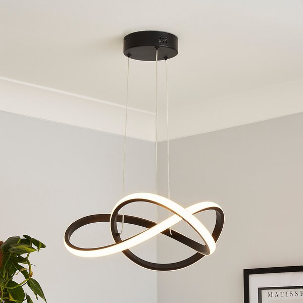 Boston LED Infinity Ceiling Pendant Light - Black