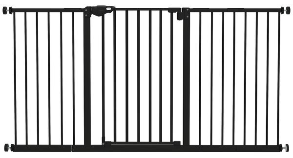 PawHut Retractable Pet Safety Gate Dog Barrier Home Doorway Corridors Room Divider Stair w/ 3 Extensions, Adjustable Screws 76.2 x 152.3 cm Aosom UK