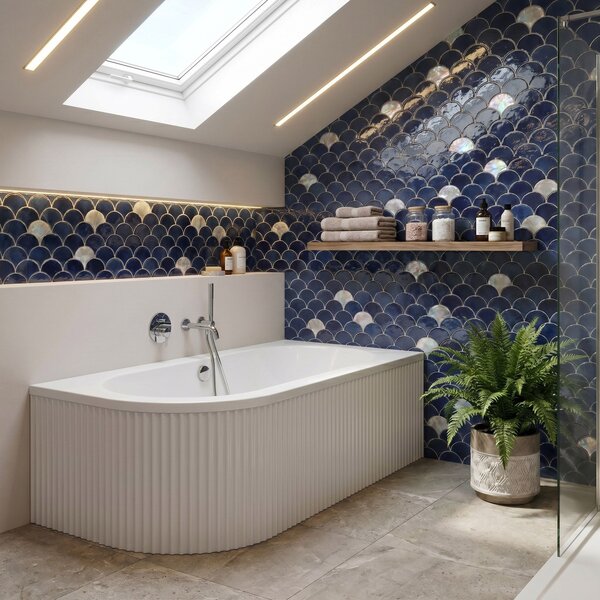 Bathtub Rea Orion Stripe Right 170cm