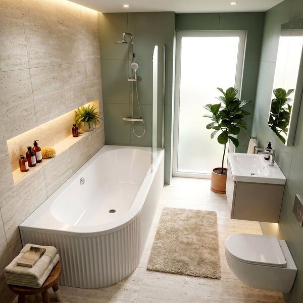 Bathtub Rea Orion Stripe Right 170cm