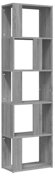 Book Cabinet Grey Sonoma 45x24x160 cm Engineered Wood