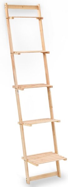 Ladder Wall Shelf Cedar Wood 41.5x30x176 cm