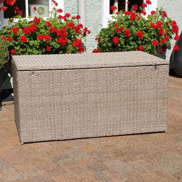 Marfa Rattan Garden Storage Box in Sand