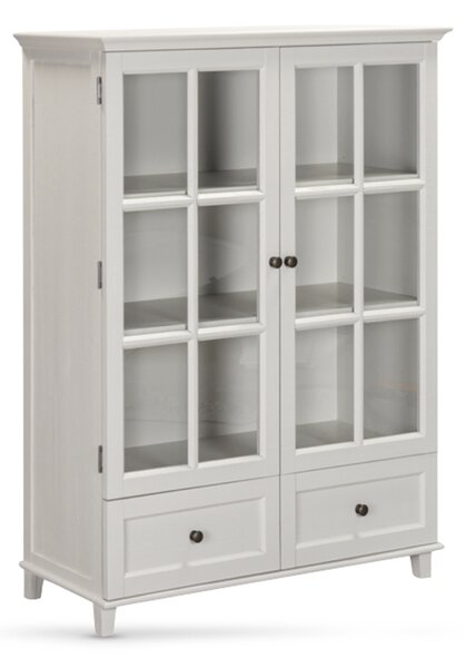 Prague Wooden Display Cabinet With 2 Doors 2 Drawers - Truffle