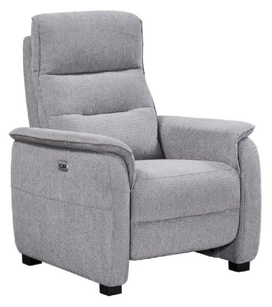 Hidalgo Fabric Recliner 1 Seater Sofa In Pewter