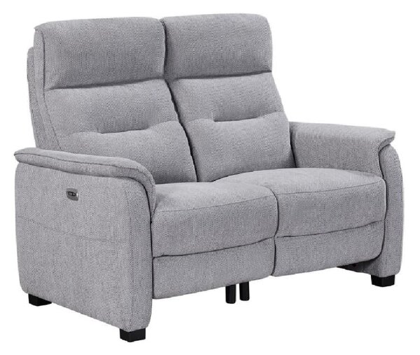 Hidalgo Fabric Recliner 2 Seater Sofa In Pewter
