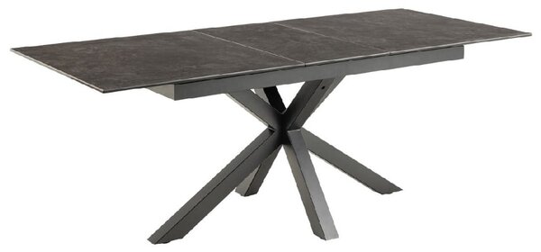 Hebron Ceramic Small Extending Dining Table In Black