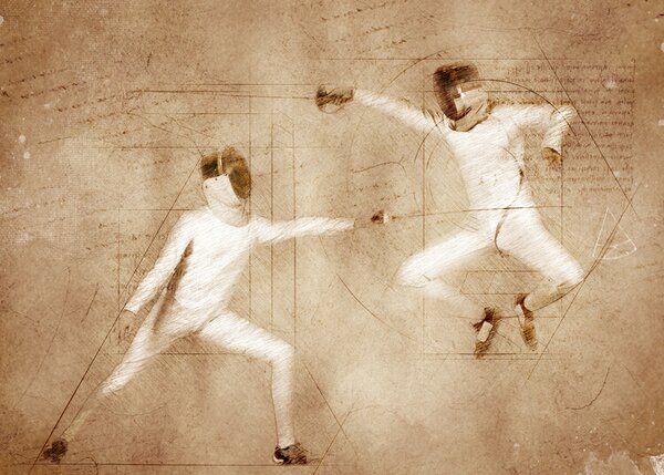 Art Print Fencing Sport Art, Justyna Jaszke