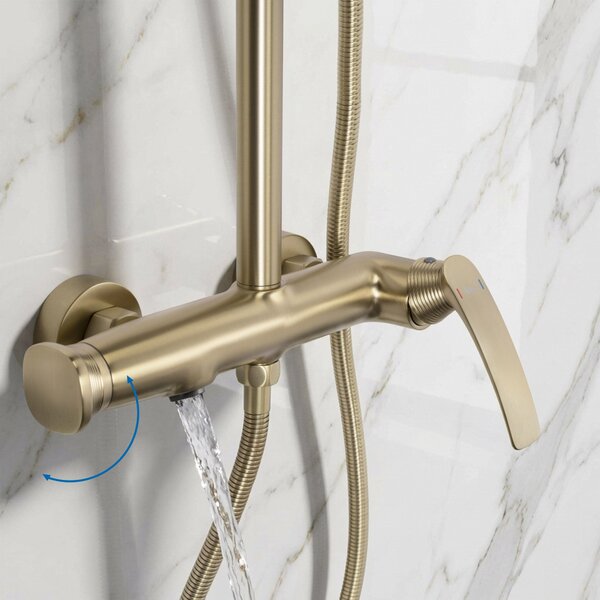 Shower set PREMIUM Rea Como M2 Brush Gold