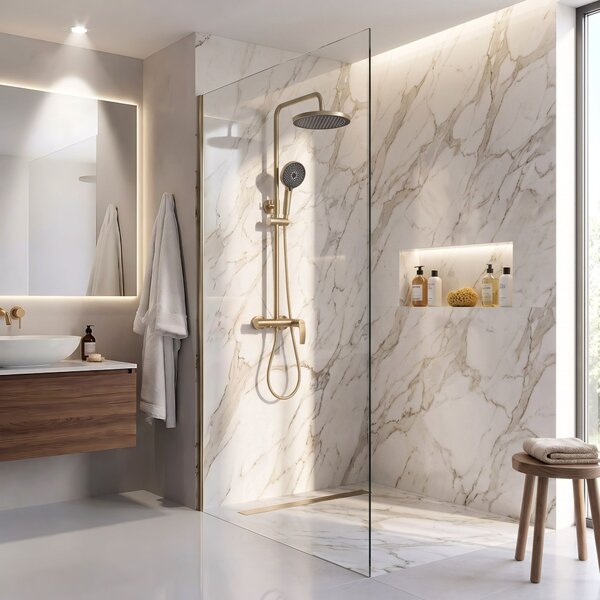 Shower set PREMIUM Rea Como M2 Brush Gold