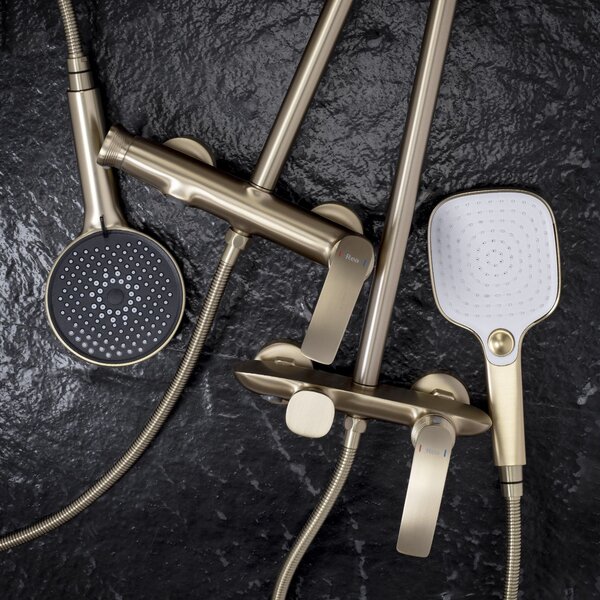 Shower set PREMIUM Rea Como M2 Brush Gold