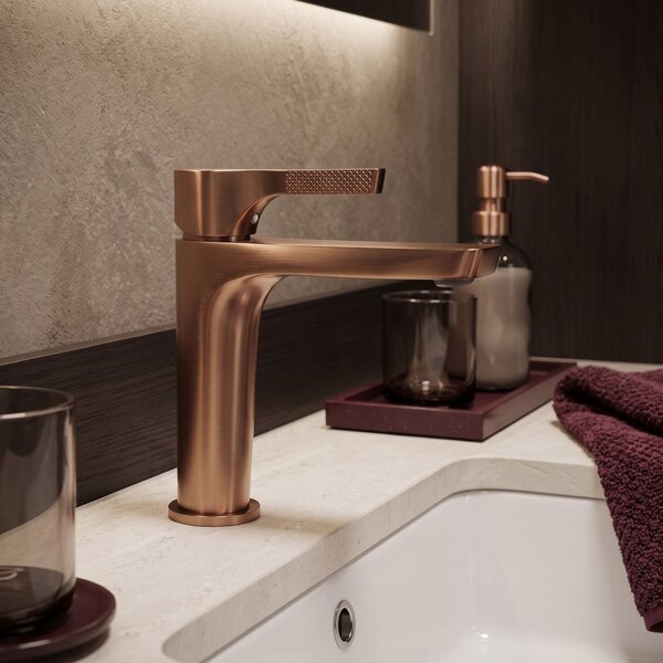 Bathroom faucet PREMIUM Rea Maxim Brush Copper Low
