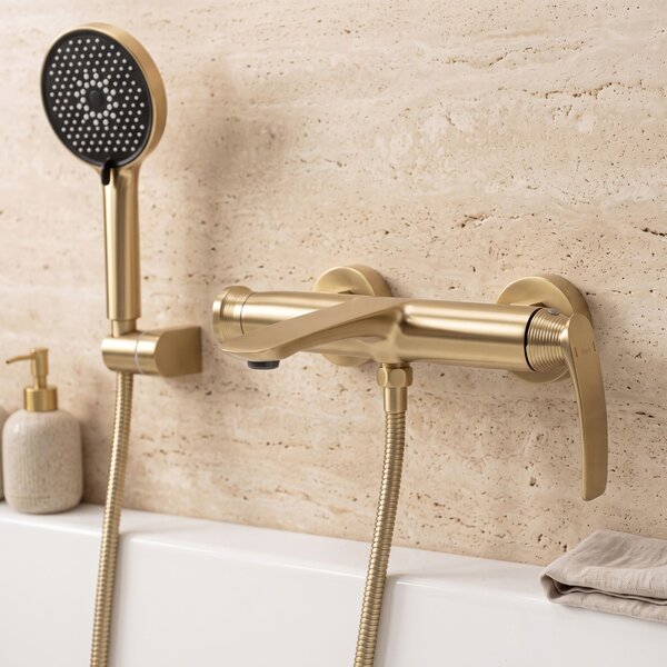 Bath faucet PREMIUM REA Como Brush Gold