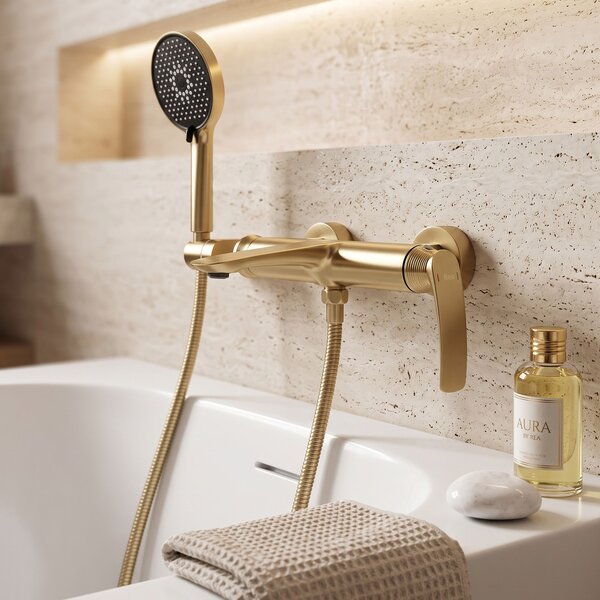 Bath faucet PREMIUM REA Como Brush Gold