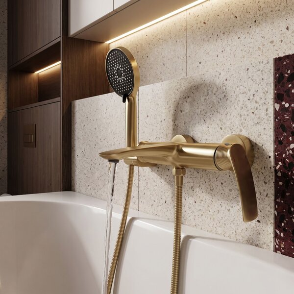 Bath faucet PREMIUM REA Como Brush Gold