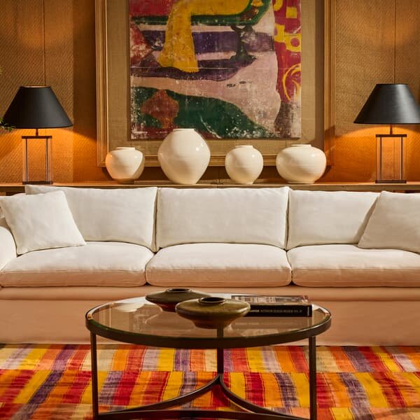 Sutherland Sofa, Sofa, Stone - Andrew Martin Linen