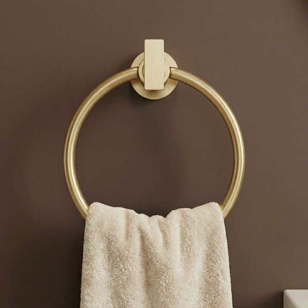 Bathroom hanger Ring 81307 Virro Brush Gold