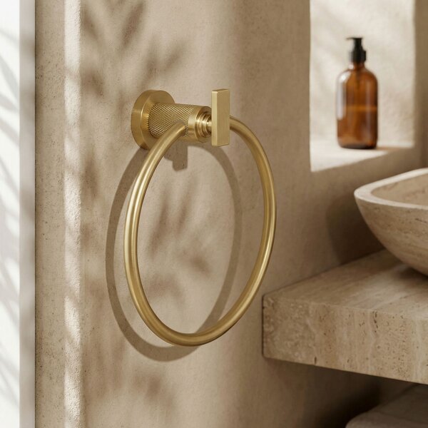Bathroom hanger Ring 81307 Virro Brush Gold