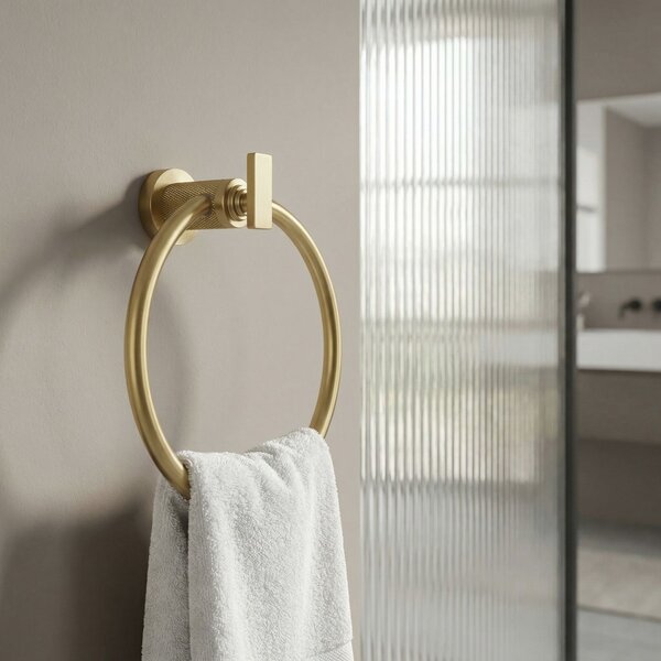 Bathroom hanger Ring 81307 Virro Brush Gold