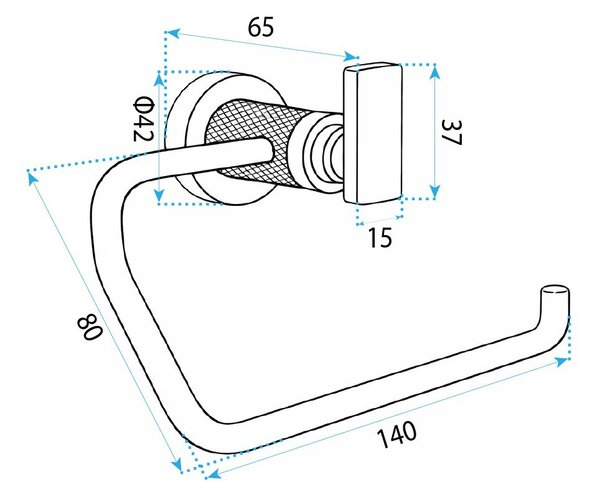 Toilet paper holder 81305 Virro Brush Gold