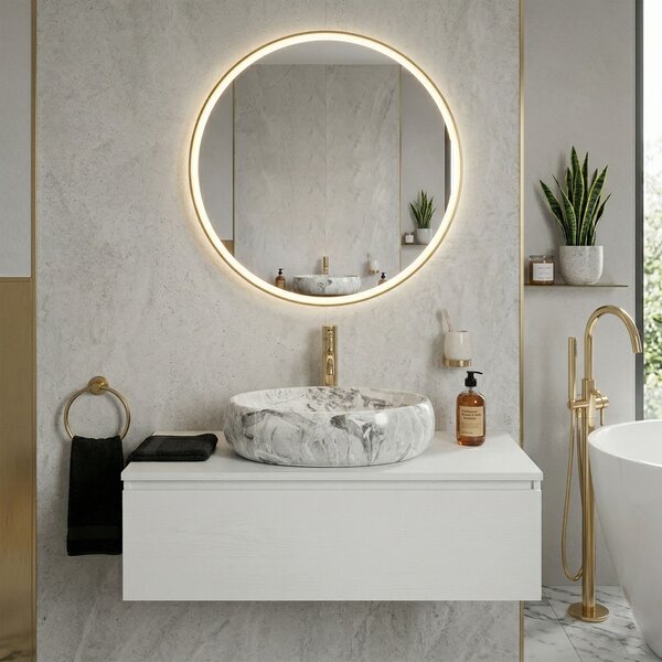Countertop washbasin Rea Linda Stone