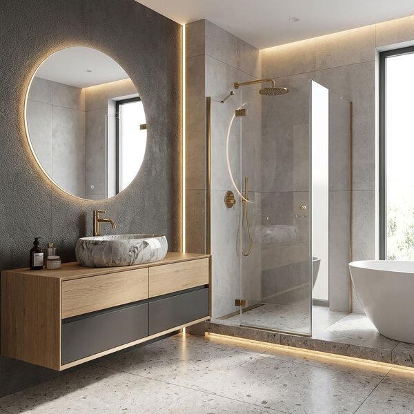 Countertop washbasin Rea Linda Stone