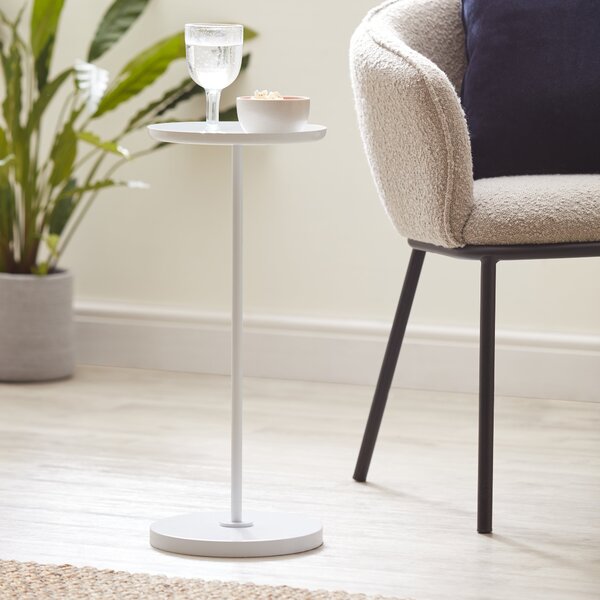 Gina Compact Side Table White