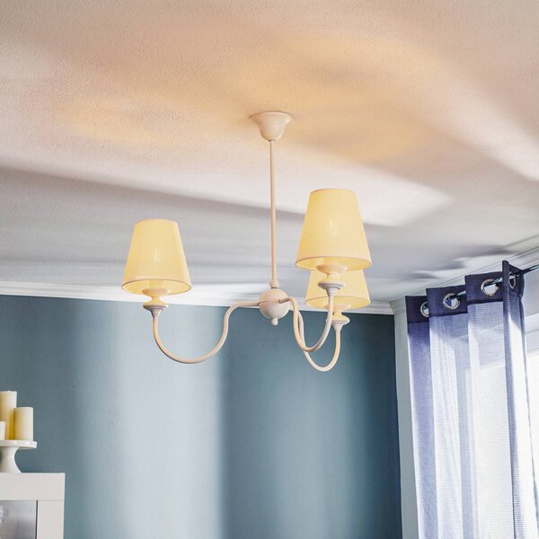932 chandelier with three lampshades