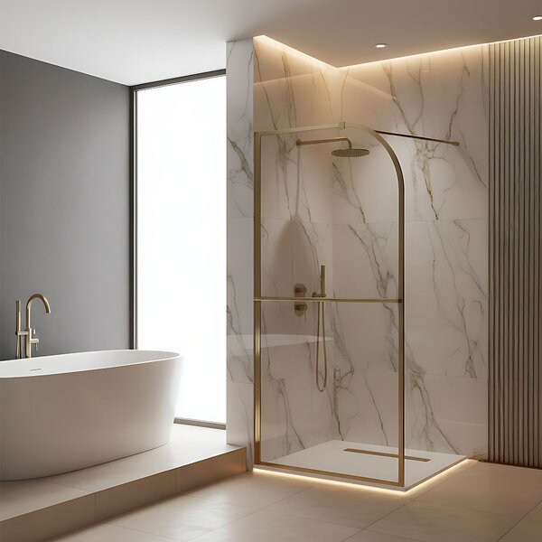 Shower screen Rea Sky Brush Gold 100