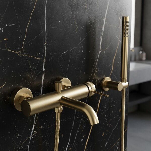 Bathroom faucet REA Lungo Grip Brush Gold