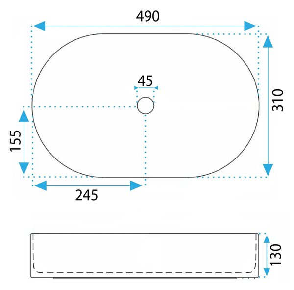 Countertop washbasin Rea Sandy