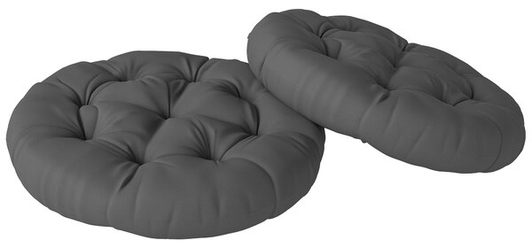 Outsunny Set of Two Φ60cm Outdoor Cushions - Dark Grey